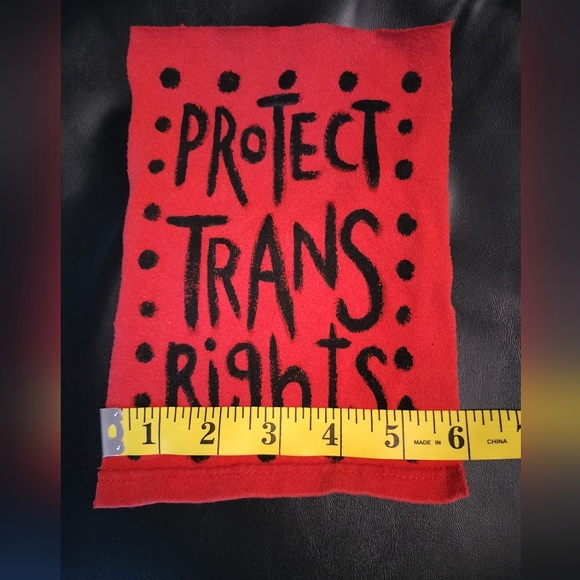 Red Protect Trans Rights Patch - Picture 2 of 4